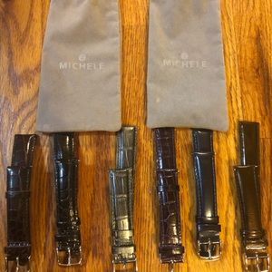 ❌SOLD❌Michele leather watch band